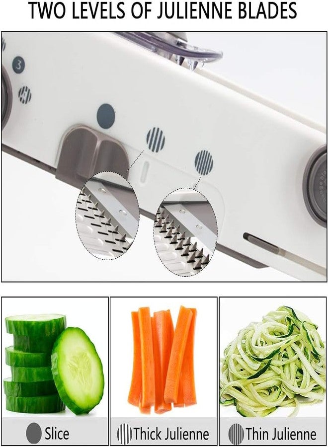 KRESHU Adjustable Stainless Steel Mandoline Slicer | Manual Kitchen Cutter with 18 Slice & Julienne Options | Versatile Vegetable and Fruit Slicer for Onions, Tomatoes, and Waffles (1-Piece) - Image 5